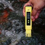 PH meter – PH meter digitaal – PH waarde meten van water/zwembad/aquarium – PH test – Inclusief kalibratiepoeders en 2 batterijen - Geel