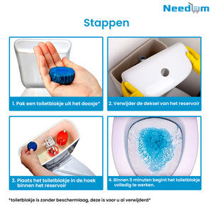 Needum ® Toiletblokjes voor inbouwreservoirs - 30 stuks